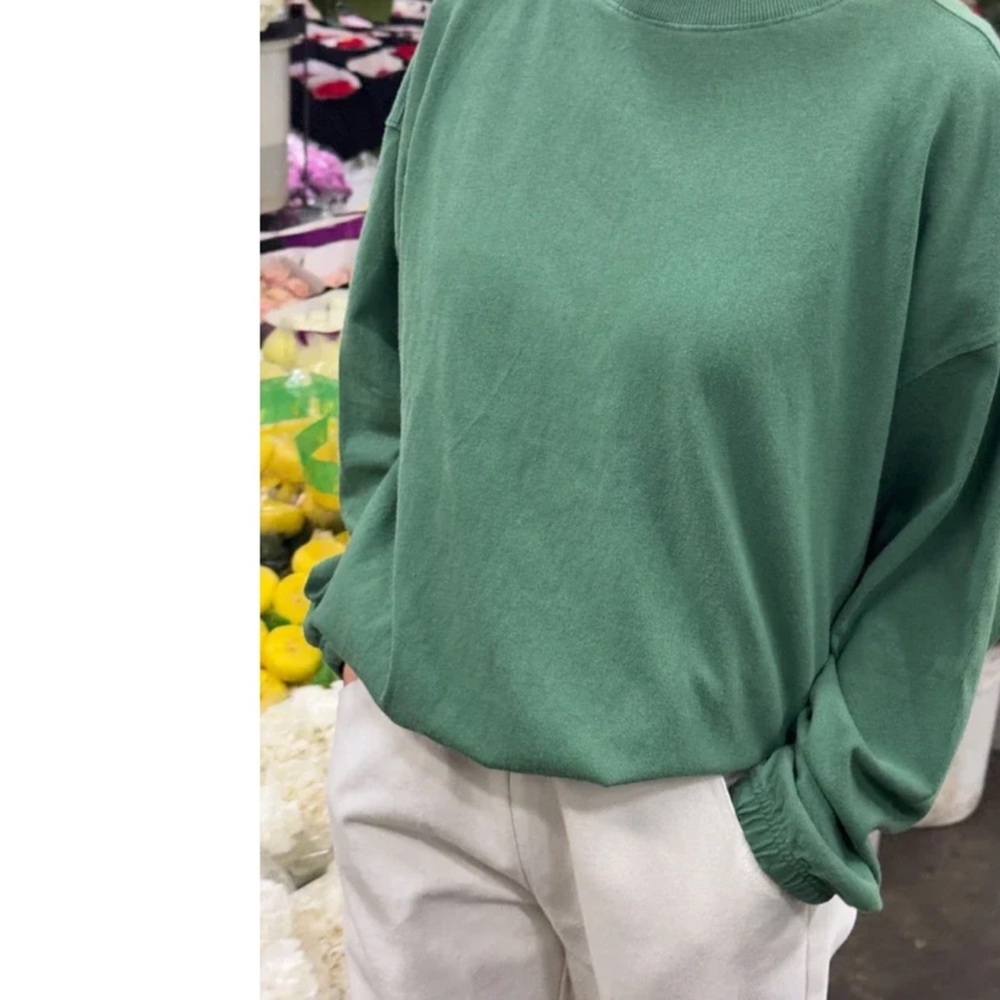 Daisy Long Sleeve Top - Basil